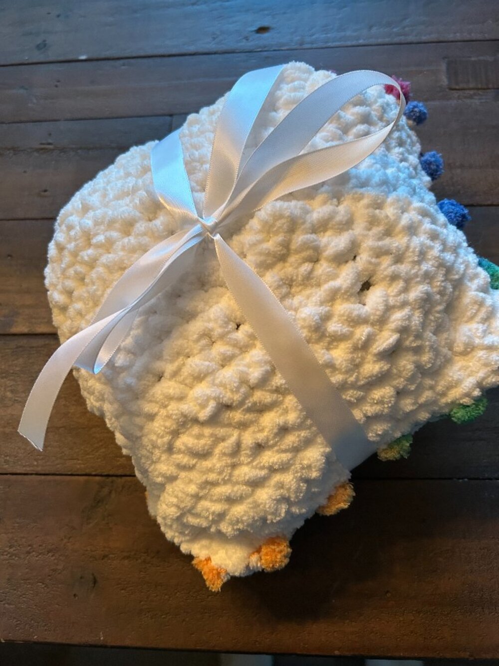 Hand Made With White Yarn